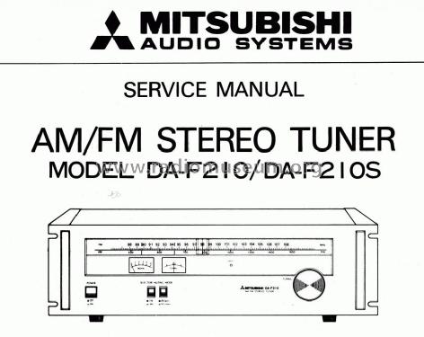 AM/FM Stereo Tuner DA-F210; Mitsubishi Electric (ID = 1160137) Radio