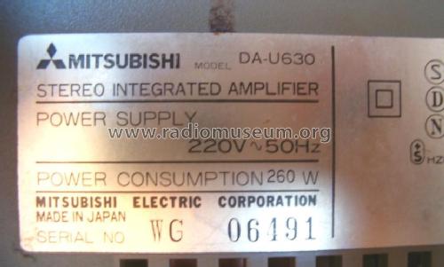 Diatone DA-U630; Mitsubishi Electric (ID = 1024523) Ampl/Mixer