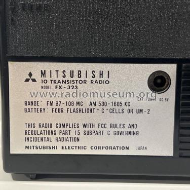 FM AM 2 Band 10 Transistor FX-323; Mitsubishi Electric (ID = 2940060) Radio