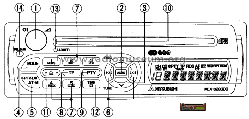 MEX-820CDC-WP MZ311846; Mitsubishi Electric (ID = 1713445) Autoradio