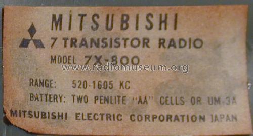 Pierre Cardin, 7 Transistor Radio 7X-800; Mitsubishi Electric (ID = 1537097) Radio