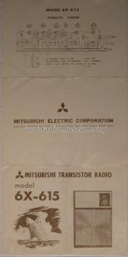 Six Transistor 6X-615; Mitsubishi Electric (ID = 2303471) Radio