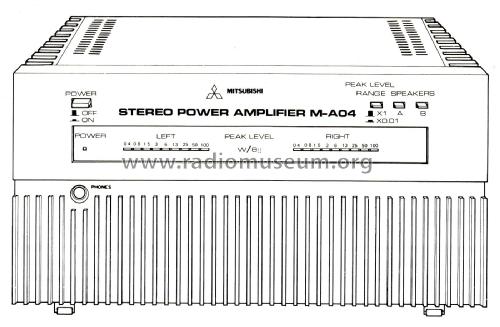 Stereo Power Amplifier M-A04; Mitsubishi Electric (ID = 2076094) Ampl/Mixer