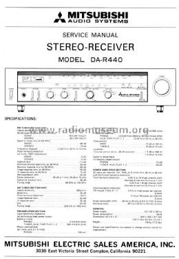 Stereo Receiver DA-R440; Mitsubishi Electric (ID = 1645300) Radio