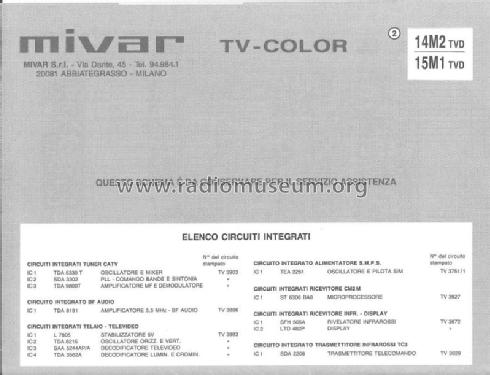 TV Color 14M2; Mivar VAR; Milano (ID = 1627440) Television