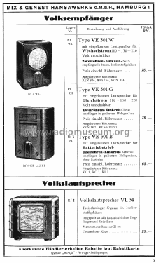 Katalog Mix & Genest Hansawerke Radio-Katalog 1935; Mix & Genest AG (ID = 1587766) Paper