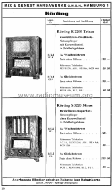 Katalog Mix & Genest Hansawerke Radio-Katalog 1935; Mix & Genest AG (ID = 1587793) Paper