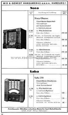 Katalog Mix & Genest Hansawerke Radio-Katalog 1935; Mix & Genest AG (ID = 1588828) Paper