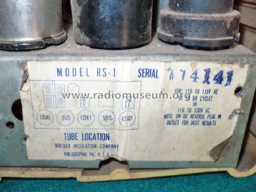 VIZ RS-1 ; Molded Insulation Co (ID = 1498768) Radio