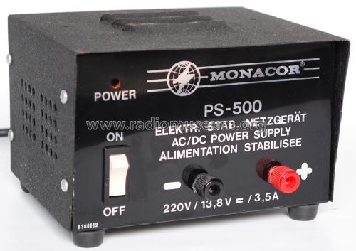 Elektr. Stab. Netzgerät PS-500; Monacor, Bremen (ID = 1493879) Power-S