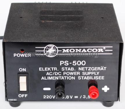 Elektr. Stab. Netzgerät PS-500; Monacor, Bremen (ID = 1493880) Power-S