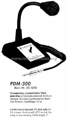 Mikrofone und Kopfhörer, MONACOR PDM-300 ELA-Tischmikrofon Beschallungstechnik 