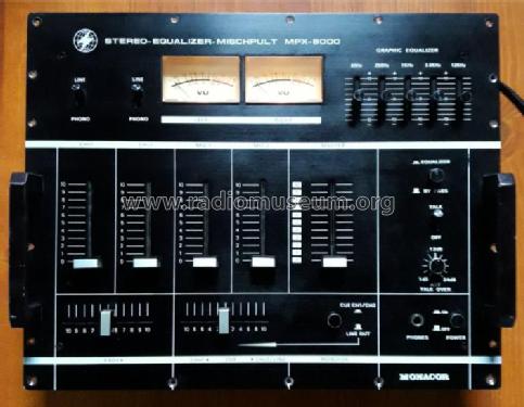 Stereo Equalizer Mischpult MPX8000; Monacor, Bremen (ID = 2223556) Ampl/Mixer