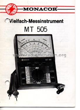 Vielfach-Messinstrument MT 505; Monacor, Bremen (ID = 1780487) Equipment