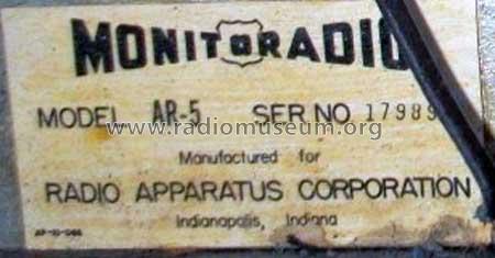 AR-5 ; Monitoradio; (ID = 1106585) Radio
