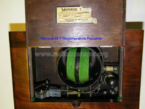 1 Tube Regenerative Tuner-Detector D-7; Monroe H. McKillip (ID = 1011325) Radio