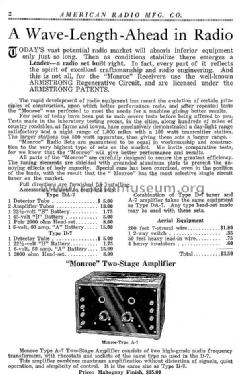 Combination Tuner-Detector Two-Stage Amplifier DA-7; Monroe H. McKillip (ID = 1011335) Radio