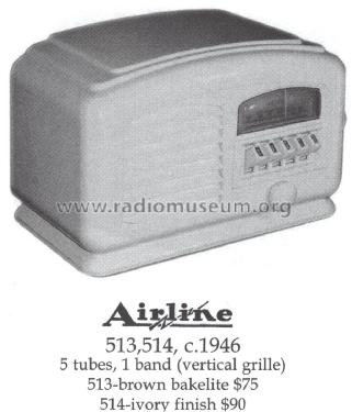 Airline 04BR-513A Order= P462 B 513 ; Montgomery Ward & Co (ID = 1387076) Radio