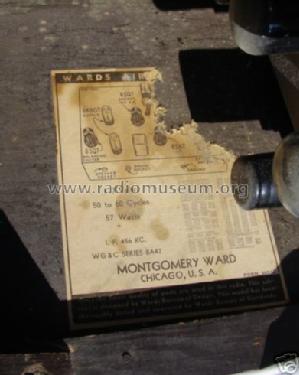 04WG803B Order= P462 B 803 ; Montgomery Ward & Co (ID = 361631) Radio