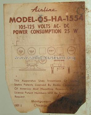 Airline 05-HA-1554 ; Montgomery Ward & Co (ID = 1967251) Radio