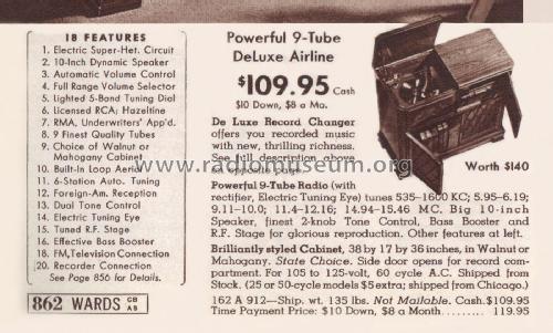 14BR-912A Order= 162 A 912 ; Montgomery Ward & Co (ID = 1952222) Radio