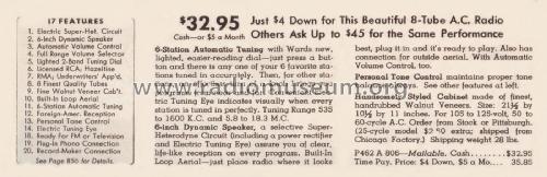 14WG-806 Order= P462 A 806 ; Montgomery Ward & Co (ID = 1947799) Radio