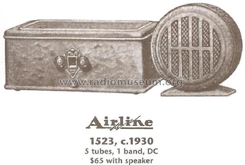 Airline 1523 Order= 662 G 1523; Montgomery Ward & Co (ID = 1740733) Radio