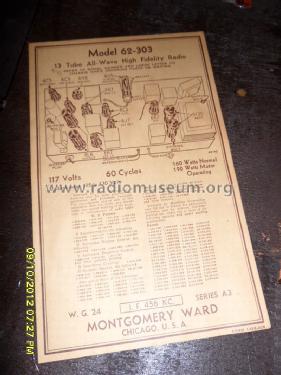 Airline 62-303 'Movie Dial' ; Montgomery Ward & Co (ID = 1299786) Radio