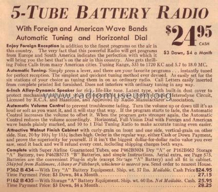 62-435 Order= P162 B 435 ; Montgomery Ward & Co (ID = 1886997) Radio