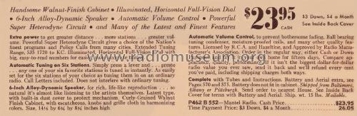 62-552 Order= P462 B 552 Series A; Montgomery Ward & Co (ID = 1890255) Radio