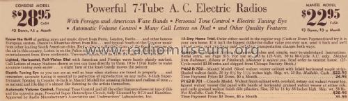 62-702 Order= P462 B 702 Series A; Montgomery Ward & Co (ID = 1882246) Radio