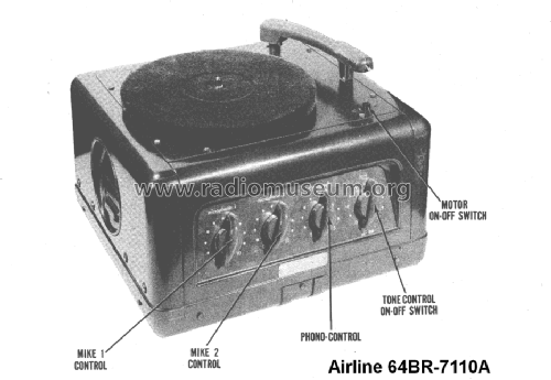 Airline 64BR-7110A ; Montgomery Ward & Co (ID = 1509459) Ampl/Mixer