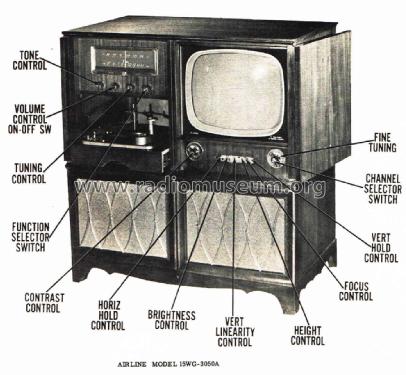 Airline 15WG-3050A; Montgomery Ward & Co (ID = 2955812) Television