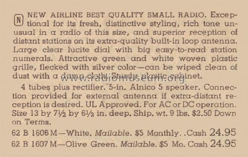 Airline 1606 ; Montgomery Ward & Co (ID = 2089252) Radio