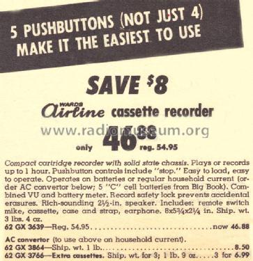 Airline 3639 Order=62 GX 3639; Montgomery Ward & Co (ID = 1685619) Ton-Bild