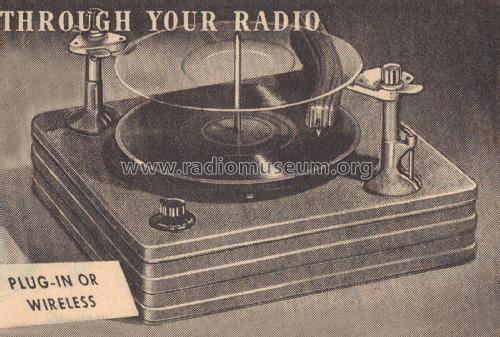 Airline 3856 Order= 462 C 3856 Wireless Record Changer; Montgomery Ward & Co (ID = 1926257) R-Player
