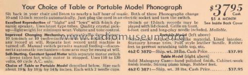 Airline 3871 Order= 462 C 3871 Phonograph; Montgomery Ward & Co (ID = 1925752) R-Player