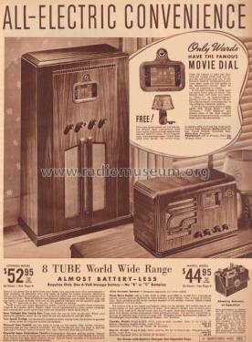 Airline 62-273 'Movie Dial' Order= P162 A 273 ; Montgomery Ward & Co (ID = 1847980) Radio