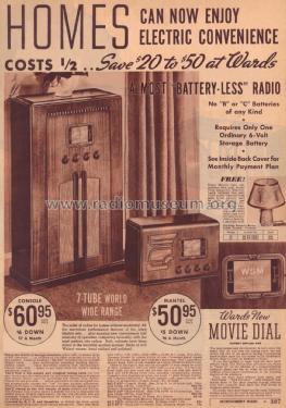 Airline 62-427 'Movie Dial' Order= 662 C 427 ; Montgomery Ward & Co (ID = 1843297) Radio