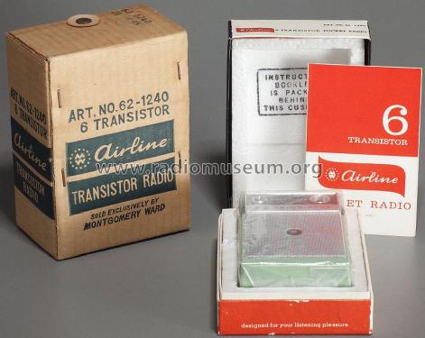 Airline 6 Transistor GEN-1240A Art. No. 62-1240; Montgomery Ward & Co (ID = 2099826) Radio