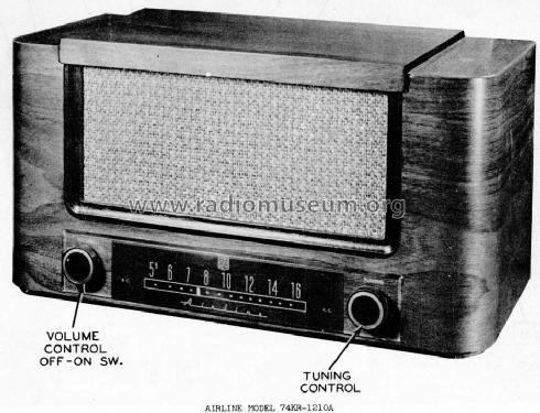 Airline 74KR-1210A Order= 62 A 1210M; Montgomery Ward & Co (ID = 989009) Radio