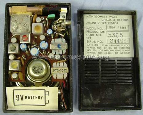 Airline 7 Transistor GEN 1156B ; Montgomery Ward & Co (ID = 1233647) Radio