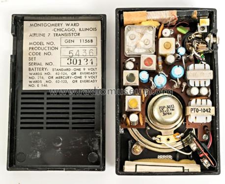 Airline 7 Transistor GEN 1156B ; Montgomery Ward & Co (ID = 2900286) Radio