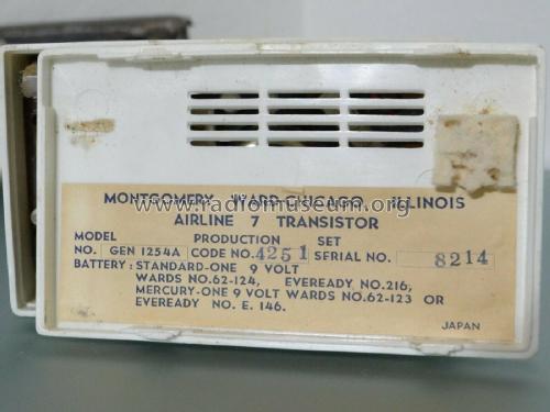 Airline 7 Transistor GEN 1254A; Montgomery Ward & Co (ID = 2650855) Radio