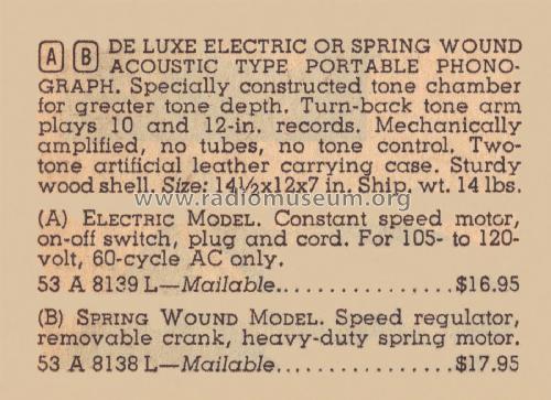 Airline 8139 Phonograph; Montgomery Ward & Co (ID = 2067773) R-Player