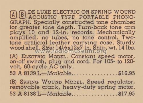 Airline 8139 Phonograph; Montgomery Ward & Co (ID = 2067773) TalkingM