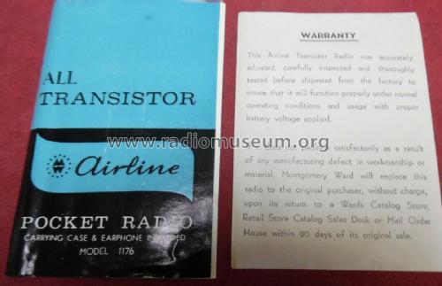 Airline 8 Transistor GEN-1176A; Montgomery Ward & Co (ID = 2430928) Radio