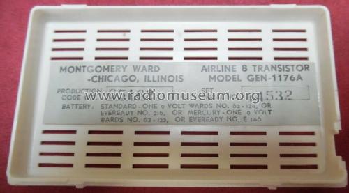 Airline 8 Transistor GEN-1176A; Montgomery Ward & Co (ID = 2430929) Radio
