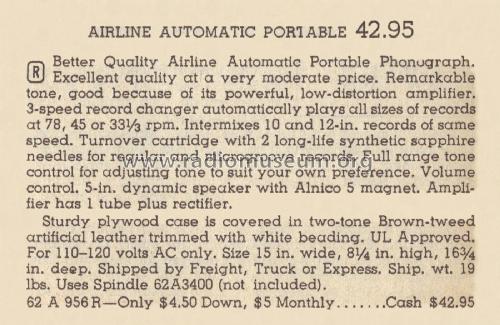 Airline 956 ; Montgomery Ward & Co (ID = 2095840) R-Player