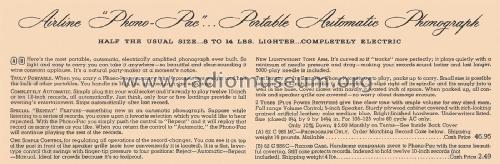 Airline 985 Order= 62 C 985 MC ; Montgomery Ward & Co (ID = 2000990) Sonido-V